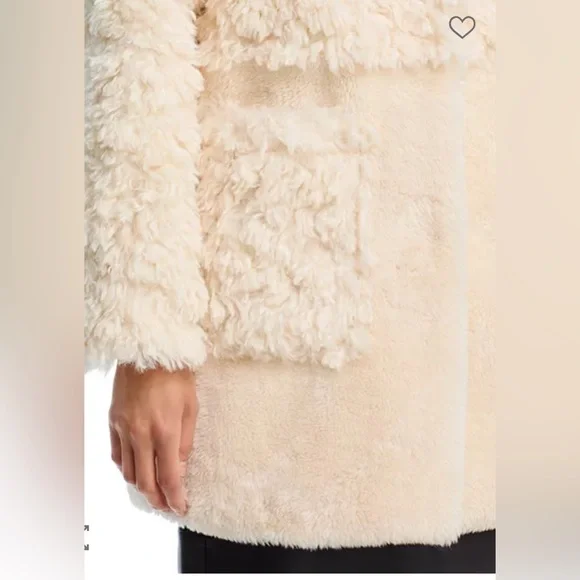 Aqua Teddy Faux Fur Jacket. NWT Size S - Picture 6 of 8